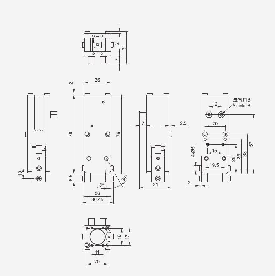 Haozhi 连杆式DQZAJ02-26-3／30 compatible spindle reference image 2