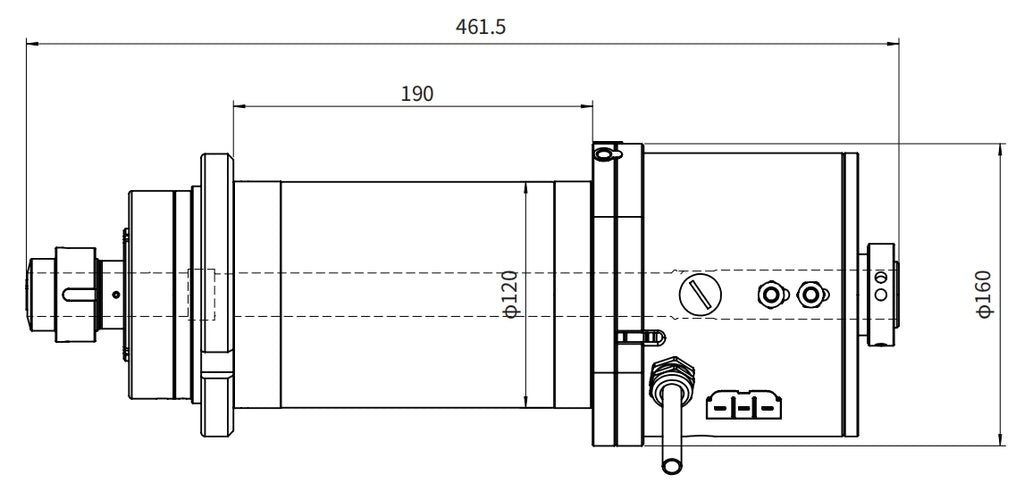 Haozhi DGZC-12008／1.5-FWVS走芯车电主轴 compatible spindle reference image 2