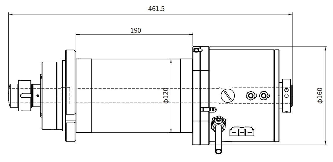 Haozhi DGZC-12008／1.5-FWVS走芯车电主轴 compatible encoder cable reference image 2