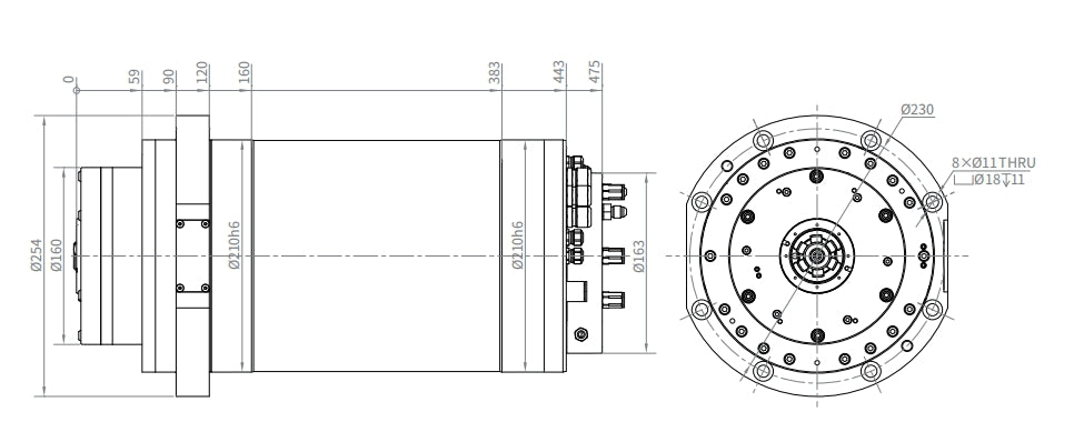 Haozhi DGZYX-21015/45-HSK compatible spindle reference image 2
