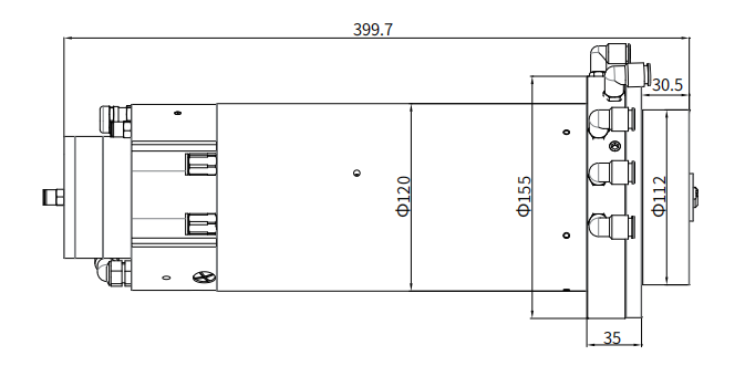 Haozhi DQFX-12060／1.2-KFPWVJM compatible spindle reference image 2