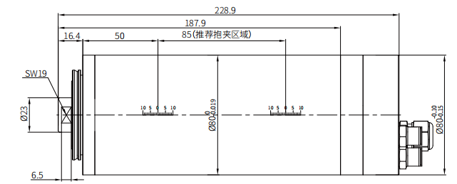 Haozhi DGZM-08040/4.0-M14 compatible spindle reference image 2