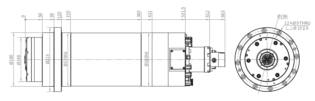 Haozhi DGZX-18020/22-HSK compatible spindle reference image 2