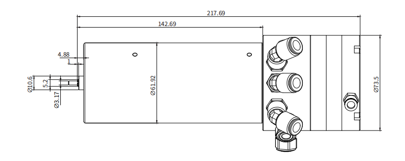 Haozhi DQF-320E compatible spindle reference image 2