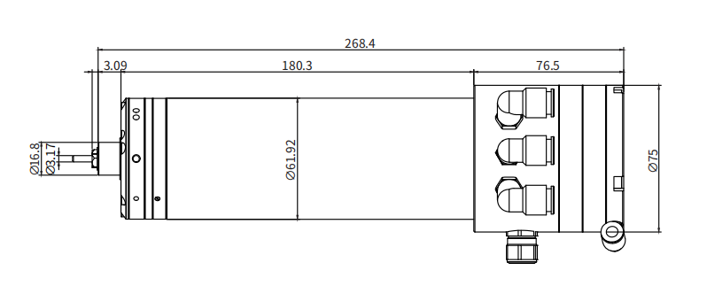 Haozhi DQFX-06280／1.2-DPWS compatible spindle reference image 2