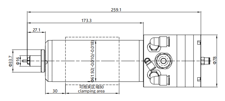 Haozhi DGZ-60C升级版(Upgrade) compatible spindle reference image 2