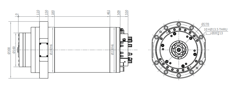 Haozhi DGZYX-24015/55-HSK compatible spindle reference image 2