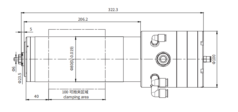 Haozhi DGZ-08040/4.0-PWS compatible spindle reference image 2