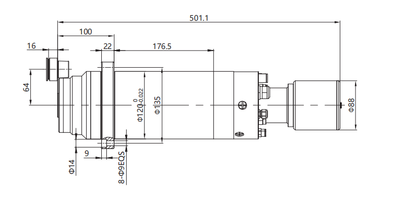 Haozhi DGZX-12030/8.5-HSK compatible spindle reference image 2