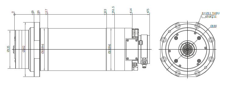 Haozhi 超级电机—DGZYX-15020/40-HSK compatible spindle reference image 2