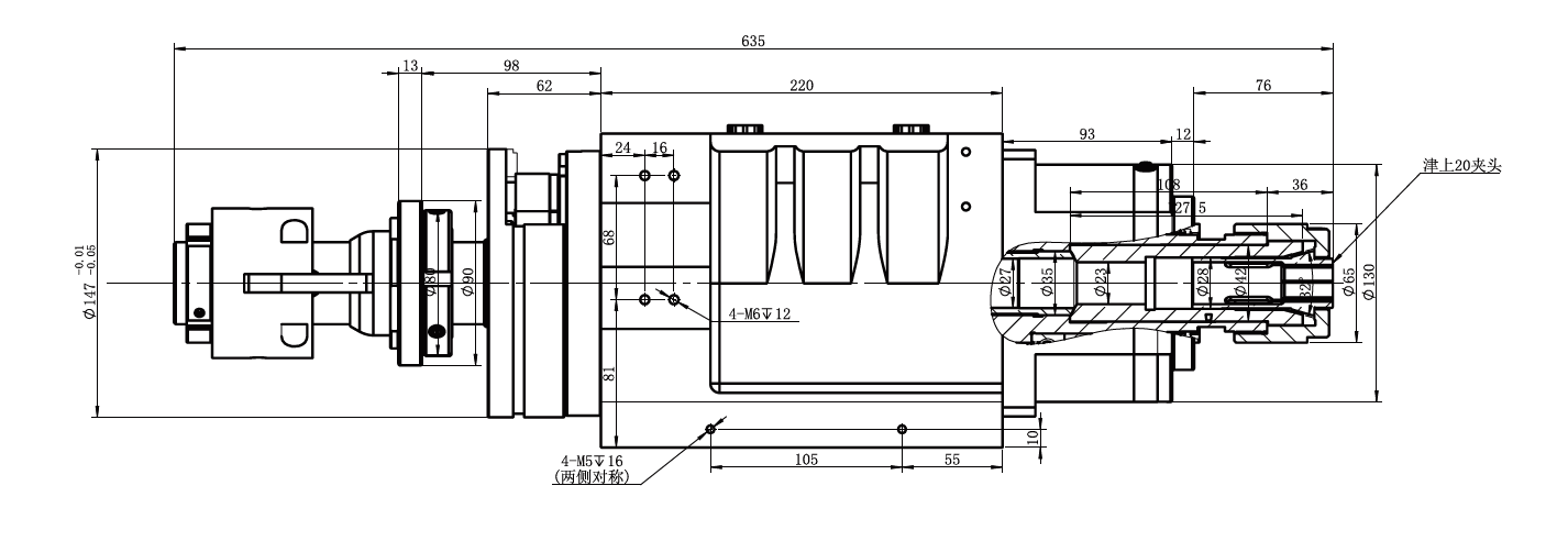Haozhi DGZC-09012/1.5J1-WVS compatible spindle reference image 2