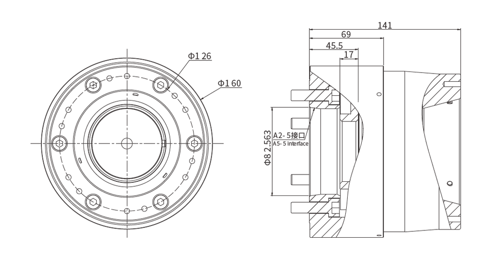 Haozhi DKPN01-4/65-A2/5 内拉卡盘 compatible encoder cable reference image 2