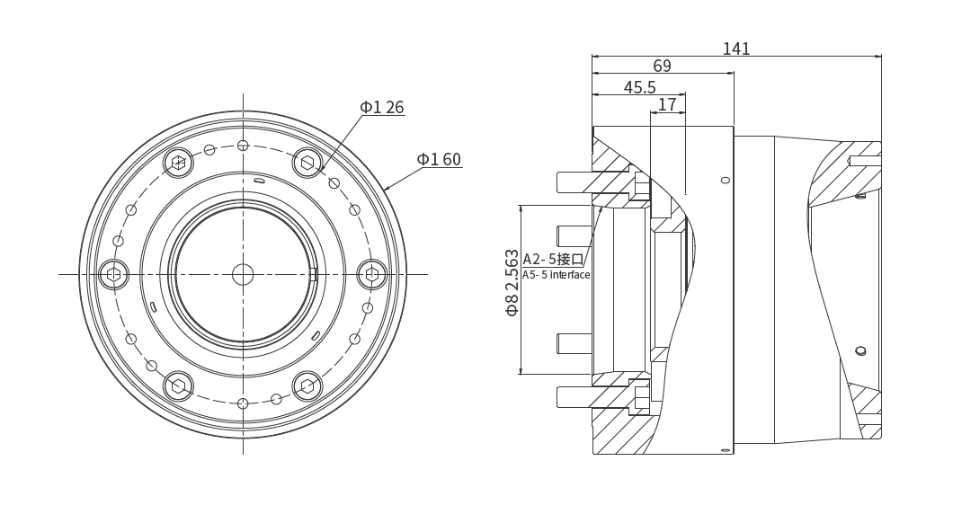 Haozhi DKPN01-4/65-A2/5 内拉卡盘 compatible encoder cable reference image 2