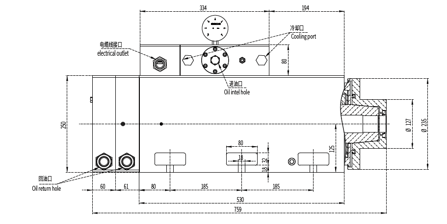 Haozhi DYFDM-125(100)36/30-XWS compatible spindle reference image 2