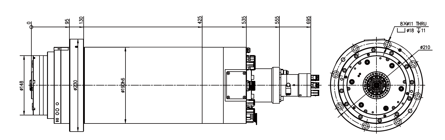 Haozhi 轴芯冷却—DGZYX-19024／37B compatible encoder cable reference image 2