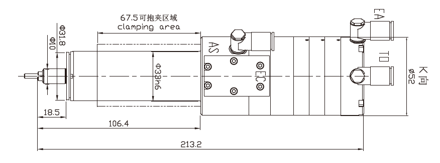 Haozhi DGZ-03380／0.25-PG compatible spindle reference image 2