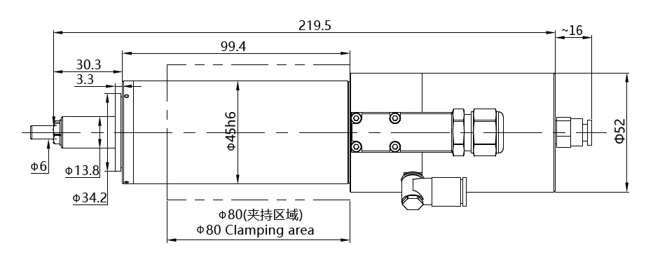 Haozhi DGZX-04560/0.75 compatible spindle reference image 2