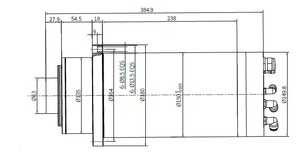 Haozhi DGZM-15010/13 compatible spindle reference image 2
