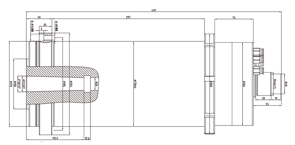 Haozhi DGZYM-1700.6/3 compatible encoder cable reference image 2
