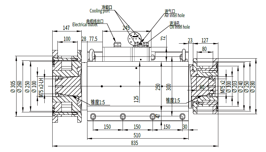 Haozhi DYFDM-170(100)30/22 compatible encoder cable reference image 2