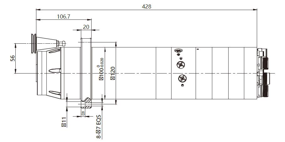 Haozhi DGZX-10036/6.0-IS0 compatible spindle reference image 2