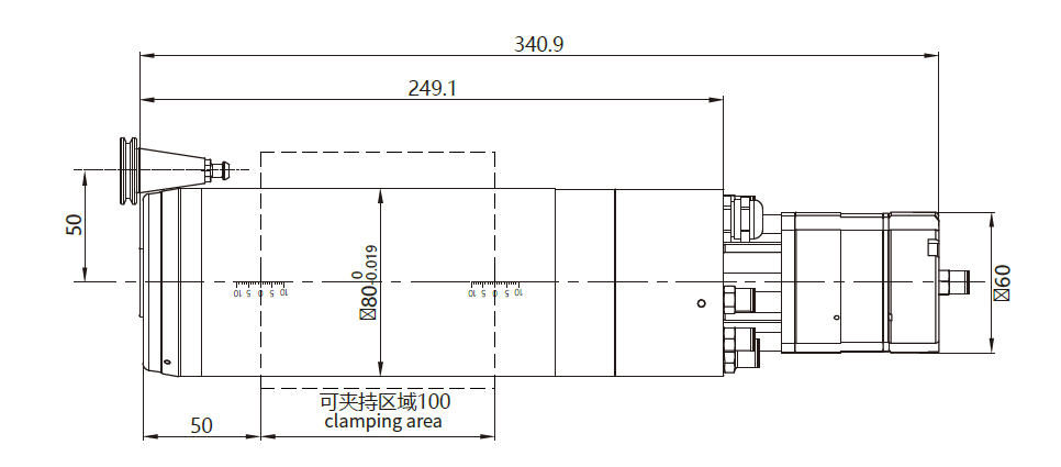 Haozhi DGZX-08040/4.0-iS0 compatible spindle reference image 2