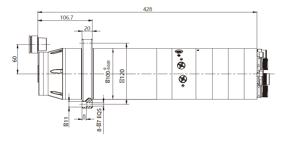 Haozhi DGZX-10036/6.0-HSK compatible spindle reference image 2
