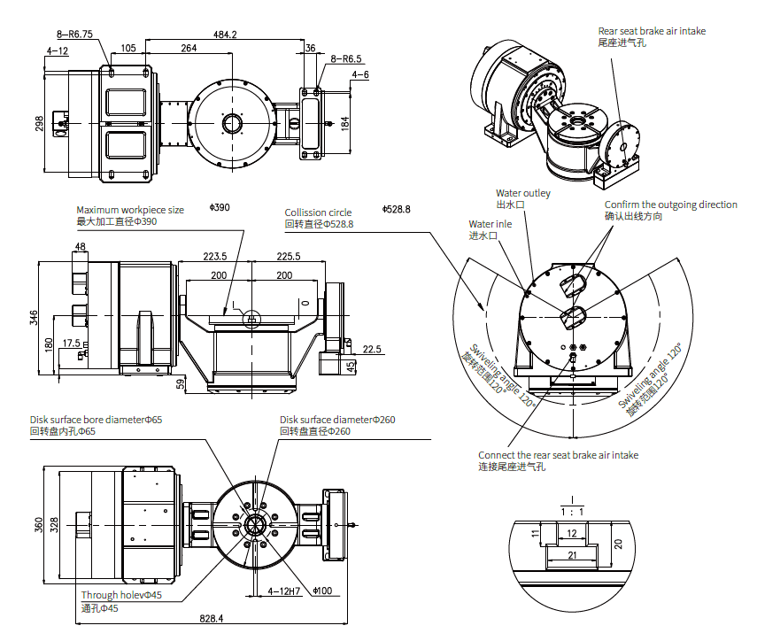 Haozhi DZDC-260-200/250-300/105-A26W-A/A10 compatible spindle reference image 2