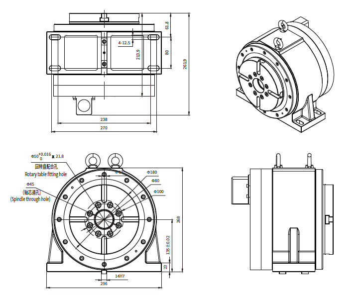 Haozhi DZGD-180A31 compatible spindle reference image 2