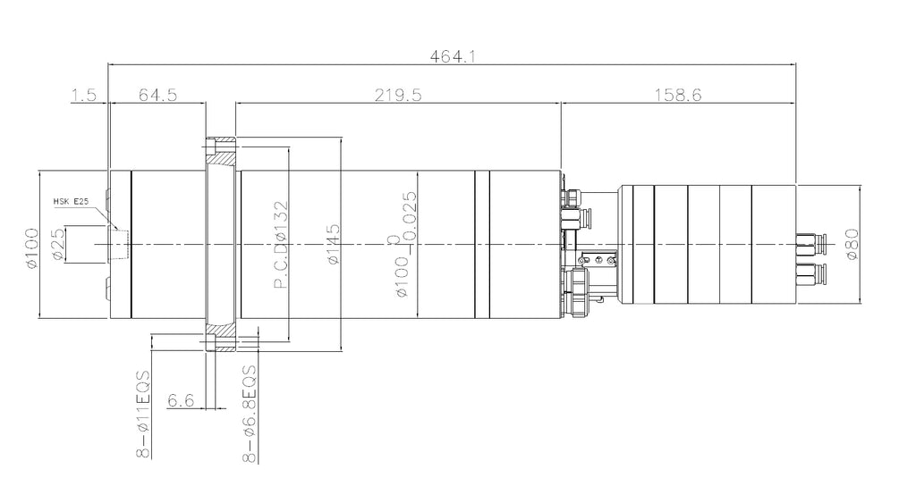 Haozhi DGZX-10024／3.5UA5-KFPWVJLS compatible spindle reference image 2