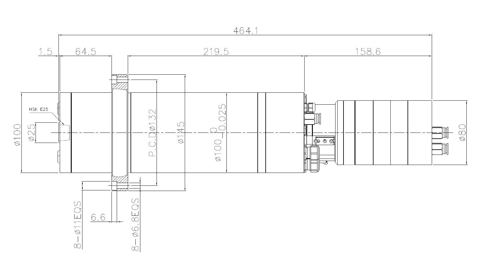 Haozhi DGZX-10024／3.5UA5-KFPWVJLS compatible spindle reference image 2