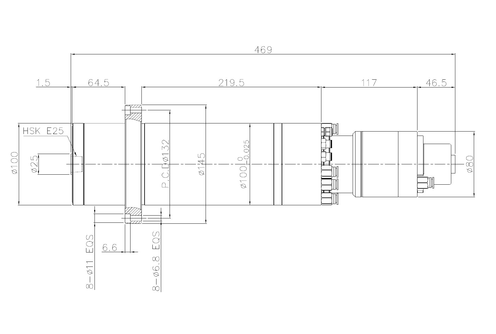 Haozhi DGZX-10024／3.5UA3-KFHWVJLS compatible spindle reference image 2