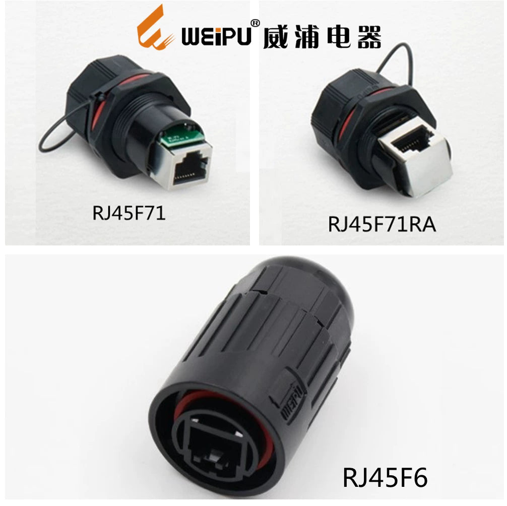 WEIPU-RJ45F71RA WEIPU RJ45F71RA Waterproof RJ45 Connector